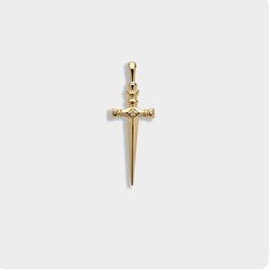 New awe inspired diamond sword amulet Gold Sword Pendant